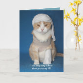 Funny Cat/Kitty in Cast Karte (Gelbe Blume)