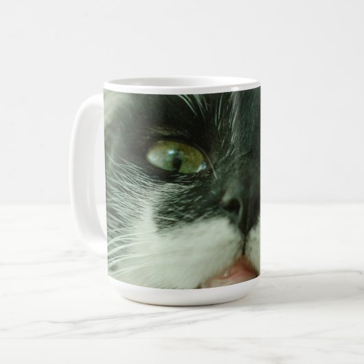 Funny Cat Kitty Pet Photo Kaffeetasse (Vorderseite Links)