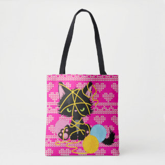 Funny Cat Knetprojekte Tasche