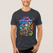 Funny Cat Knight "Sir Scratch a Lot" Cat Liebhaber Tri-Blend Shirt (Vorderseite)