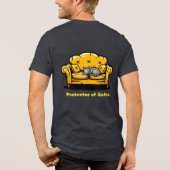 Funny Cat Knight "Sir Scratch a Lot" Cat Liebhaber Tri-Blend Shirt (Rückseite)