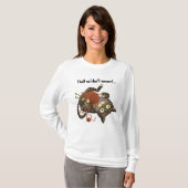 Funny Cat Knittern Themed T - Shirt Knitter Gesche (Vorne ganz)