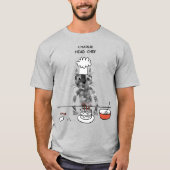 Funny Cat Koch Personalisiert Head Köche Cooking T-Shirt (Vorderseite)