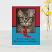 Funny Cat Krawatte Brille Hairbrain Rentirement Ca Karte (Gelbe Blume)