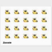 Funny Cat lacht Runder Aufkleber (Blatt)