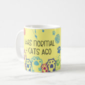 Funny Cat Lady Design Coffee Tasse Cup (Vorderseite Links)