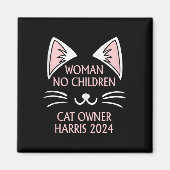 Funny Cat Lady Kamala Harris 24 Cat Lover Hallowee Magnet (Vorne)