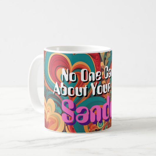 Funny Cat Lady personalize Funky Kaffeetasse (Vorderseite Links)