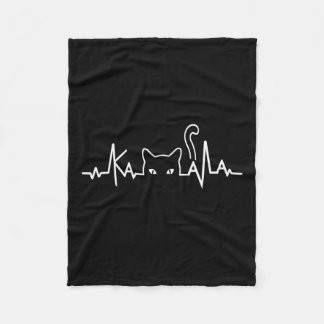 Funny Cat Ladys For Kamala Harris 2024 Herzschlag Fleecedecke