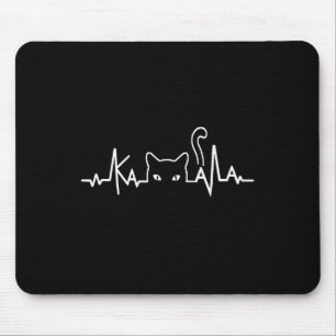 Funny Cat Ladys For Kamala Harris 2024 Herzschlag Mousepad