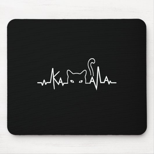 Funny Cat Ladys For Kamala Harris 2024 Herzschlag Mousepad (Vorne)