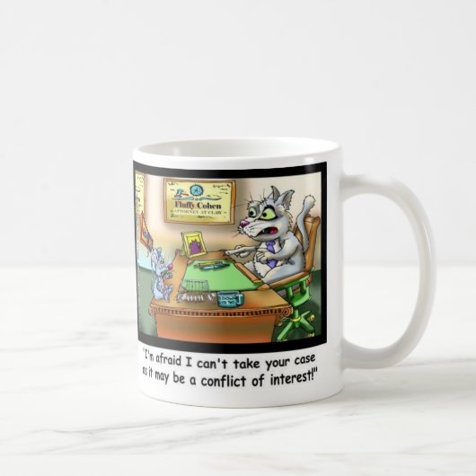 Funny Cat & Lawyer Funny Coffee Tasse (Rechts)