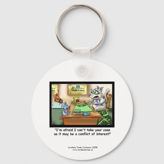 Funny Cat & Lawyer Funny Key Chain Schlüsselanhänger (Vorderseite)