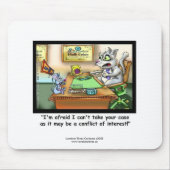 Funny Cat & Lawyer Funny Mouse Pad Mousepad (Vorne)