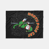 Funny Cat Le Dance Elf Costume Christmas Holiday C Fleecedecke (Vorderseite (Horizontal))