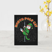 Funny Cat Le Dance Elf Costume Christmas Holiday C Karte (Gelbe Blume)