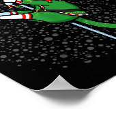 Funny Cat Le Dance Elf Costume Christmas Holiday C Poster (Ecke)