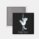 Funny Cat Le Dancing Or Is It A Lecat Wordplay Jok Magnet (Vorderseite/Rückseite)