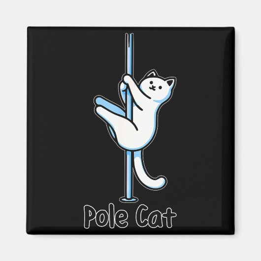Funny Cat Le Dancing Or Is It A Lecat Wordplay Jok Magnet (Vorne)