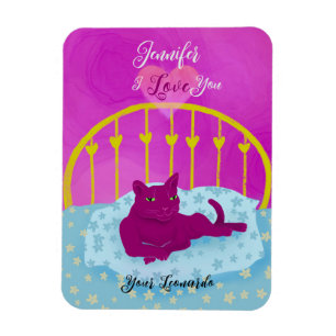 Funny Cat Lieben Sie Personalisiert Valentine Magnet
