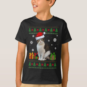Funny Cat Liebhaber Niedlich Cat Weihnachtsmannmüt T-Shirt