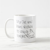 Funny Cat Liebhaber Zitatnamensname Kaffeetasse (Links)