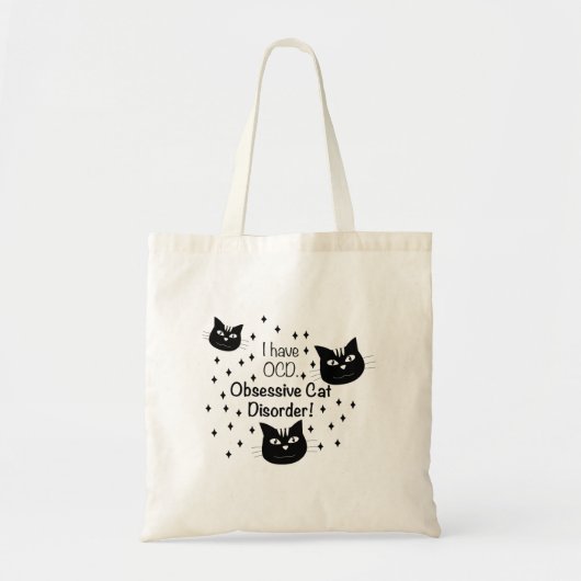 Funny Cat Liebhaber, Zwangskatzenstörung Tragetasche (Vorne)