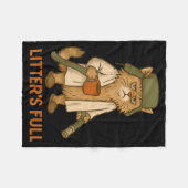 Funny Cat Litter's Full Christmas Cat Xmas Women M Fleecedecke (Vorderseite (Horizontal))