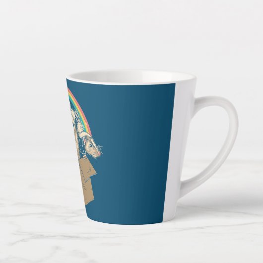 Funny Cat Lover Adoptierte eine Katze Possum Racco Milchtasse (Rechts)