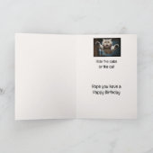 Funny Cat Lover Birthday Animal Karte (Innenseite)