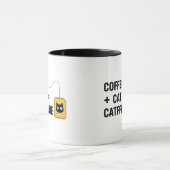 Funny Cat Lover Caffeine Addict Gift Tasse (Zentrum)