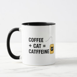 Funny Cat Lover Caffeine Addict Gift Tasse