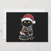 Funny Cat Lover Christmas Lights Feiertagskarte (Vorderseite)
