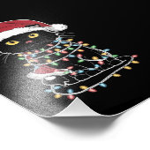 Funny Cat Lover Christmas Lights Fotodruck (Ecke)