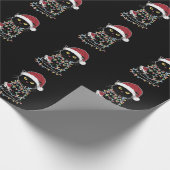 Funny Cat Lover Christmas Lights Geschenkpapier (Ecke)