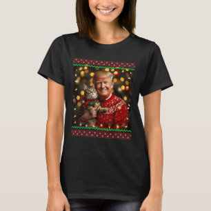 Funny Cat Lover Christmas Sweater Trump Ugly Chris T-Shirt