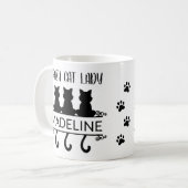 Funny Cat Lover Crazy Cat Lady Name Kaffeetasse (Vorderseite Links)