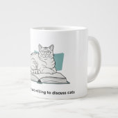 Funny Cat Lover Geschenk Jumbo-Tasse (Vorderseite Rechts)
