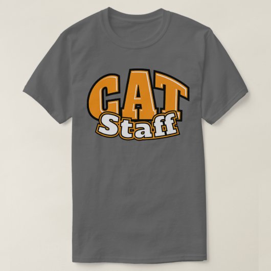 Funny Cat Lover Gift Cat Staff T-Shirt (Design vorne)