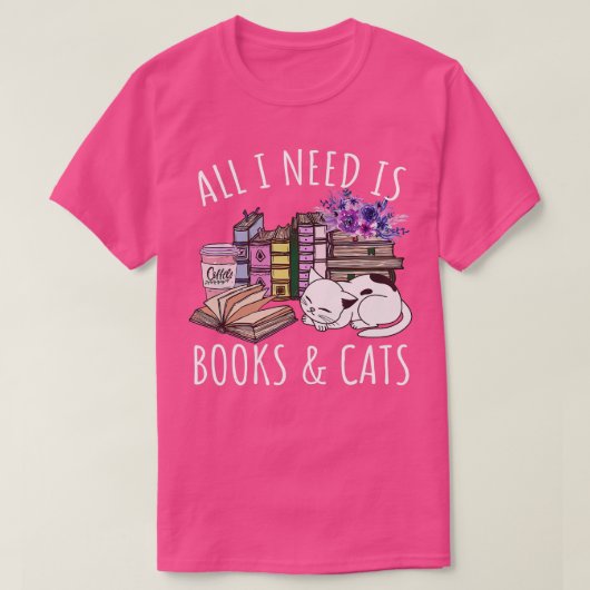 Funny Cat Lover Kitten Lesen alles, was ich brauch T-Shirt (Design vorne)