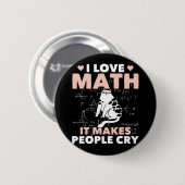 Funny Cat Lover Mathematics Spaß Mathematik Nerd Button (Vorne & Hinten)
