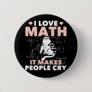 Funny Cat Lover Mathematics Spaß Mathematik Nerd Button