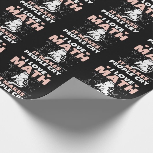 Funny Cat Lover Mathematics Spaß Mathematik Nerd Geschenkpapier (Ecke)
