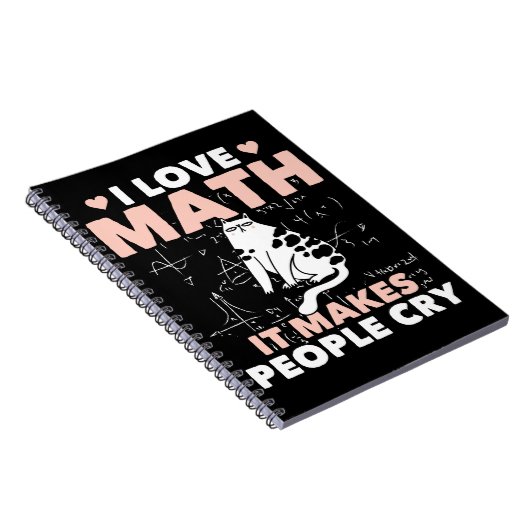 Funny Cat Lover Mathematics Spaß Mathematik Nerd Notizblock (Rechte Seite)