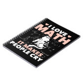 Funny Cat Lover Mathematics Spaß Mathematik Nerd Notizblock (Linke Seite)