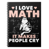 Funny Cat Lover Mathematics Spaß Mathematik Nerd Notizblock (Vorderseite)