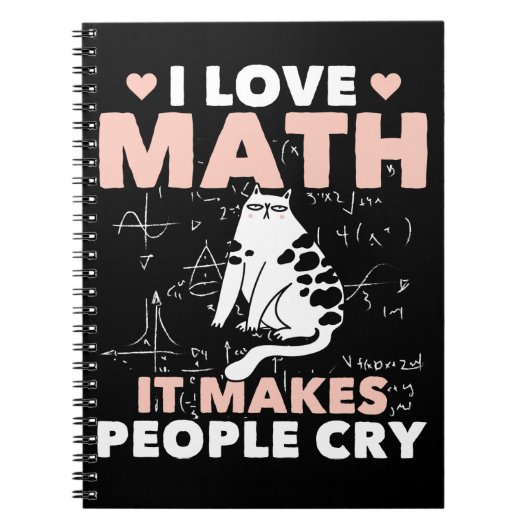 Funny Cat Lover Mathematics Spaß Mathematik Nerd Notizblock (Vorderseite)