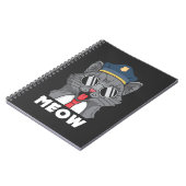 Funny Cat Lover Meow Police Officer Sheriff Cat Notizblock (Linke Seite)