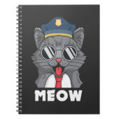 Funny Cat Lover Meow Police Officer Sheriff Cat Notizblock (Vorderseite)