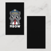 Funny Cat Lover Meow Polizist Sheriff Cat Visitenkarte (Vorne/Hinten)